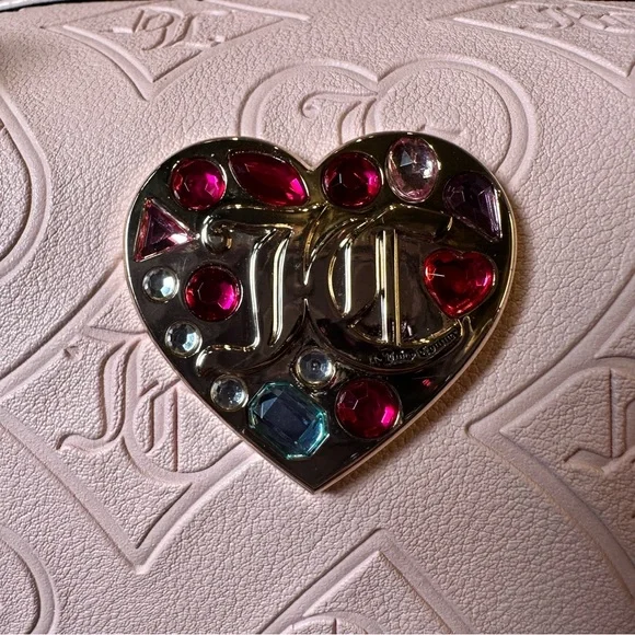 Juicy Couture Pink Satchel with Embossed Design and Gold Hardware - Picture 7 of 10
